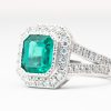 2ct コロンビア産エメラルドプラチナリング E2.08ct D:0.65ct Pt900 - 画像 (2)