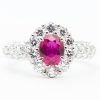 ルビープラチナリング R: 1.01ct D:1.13ct Pt900