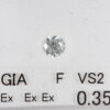 0.35ct ダイヤモンドルース トリプルエクセレント ラウンド(0.35ct F VS2 3Ex GIA)