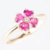 ルビーイエローゴールドフラワーリング K18YG R:1.1ct D:0.01ct - 画像 (3)